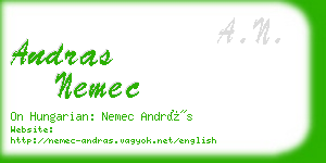 andras nemec business card